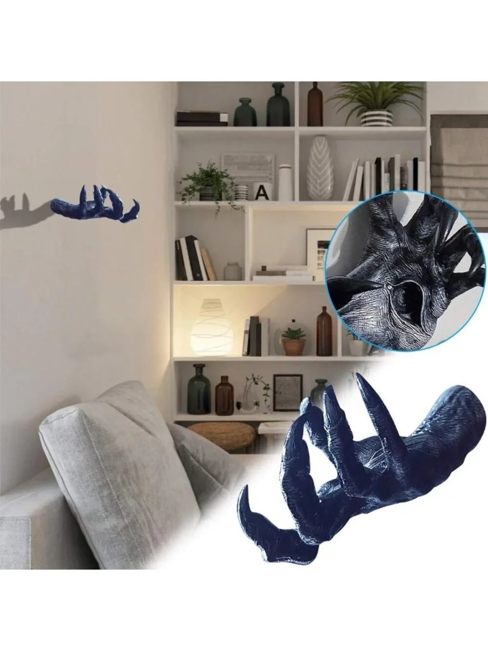 Aesthetic Witch Demon Hand Wall Art Sculpture - Retro Resin Hanging Decor